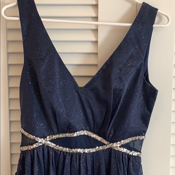 2x HP! 💕 Blue Sequined Prom Dress - Picture 3 of 6